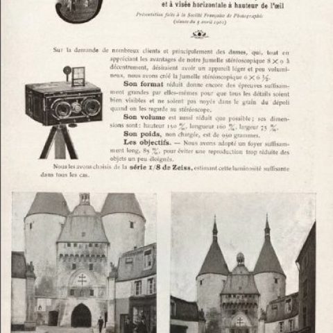 publicité jumelle stéréoscopique