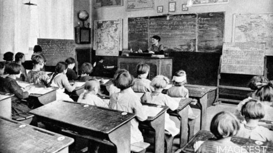 Classe de l'école de filles d'Haucourt-Moulaine