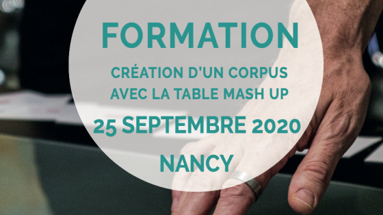 Formation - Création d'un corpus avec la table Mash Up