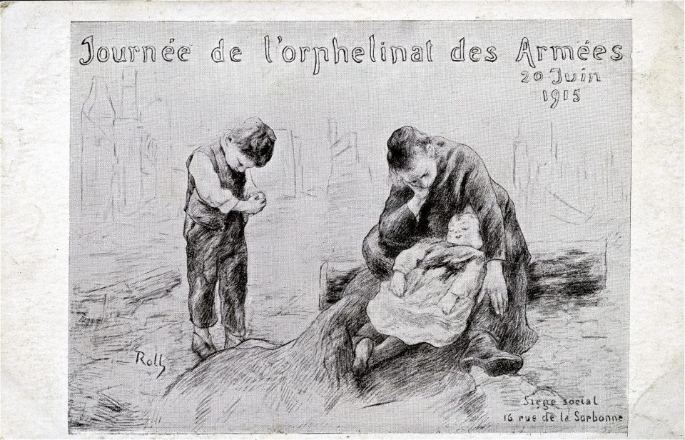 Carte postale de la Journée des orphelins (Alfred Philippe ROLL, 1915)
