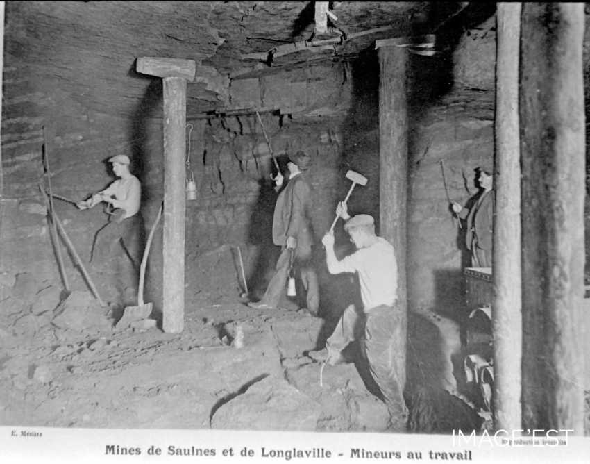 Mineurs au travail, Saulnes 1905