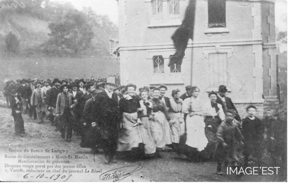 Manifestation de grévistes dans le bassin de Longwy